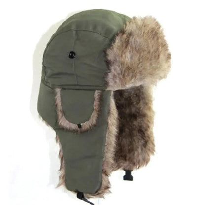 Men's Winter Trapper Aviator Ski Hat - Waterproof Earflap Bomber Cap with Warm Ear Protectors