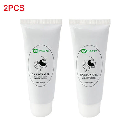 2/5Pcs Black Gel Carbon Mask for ND YAG Laser – Skin Whitening, Deep Cleansing & Facial Rejuvenation Cream