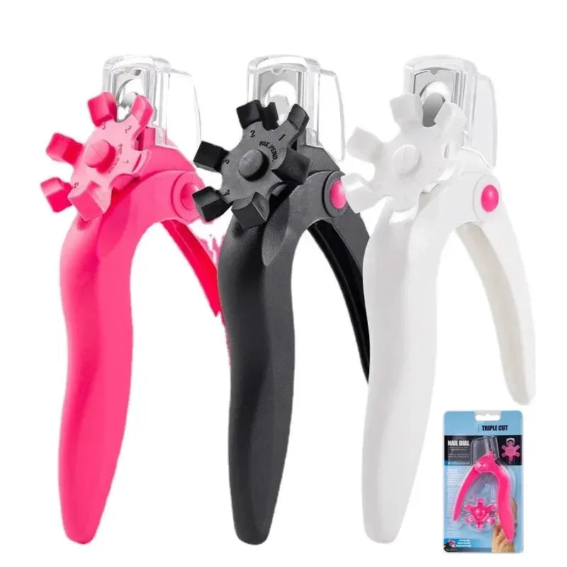 Adjustable Stainless Steel Acrylic Nail Clipper Cutter Trimmer - Nail Art Beauty Salon Tool for Manicure Projects