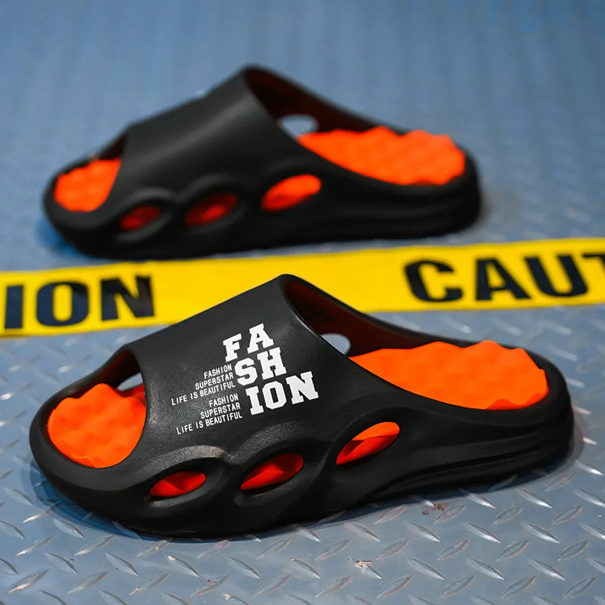 Men’s Fashion Massage Slippers – Indoor & Outdoor Summer Sandals, Thick Sole Non-Slip Flip Flop Slides