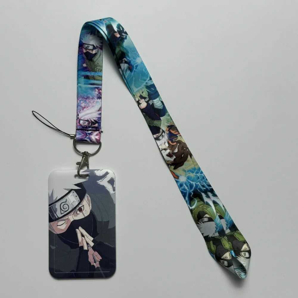 Japanese Anime Credential Holder Lanyard for Key, Card Badge, Gym Keychain Accessories