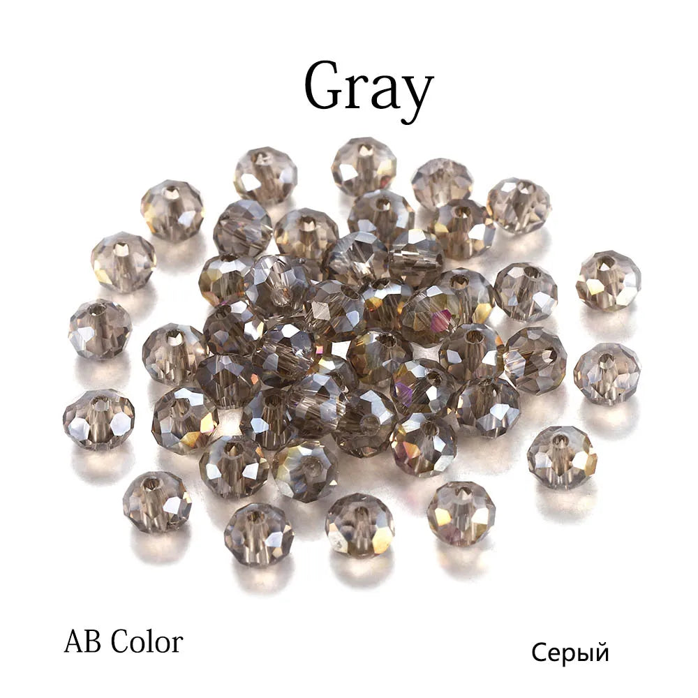 70–300pcs Czech Crystal Glass Beads Set (3–8mm) – Faceted Translucent Colorful Spacer Beads for DIY Jewelry, Bracelets & Craft Making