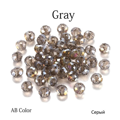 70–300pcs Czech Crystal Glass Beads Set (3–8mm) – Faceted Translucent Colorful Spacer Beads for DIY Jewelry, Bracelets & Craft Making