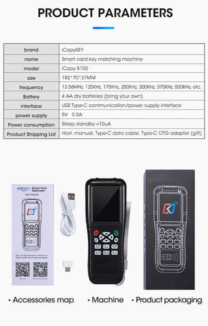 5YOA IX100 RFID Reader & Duplicator – Advanced Programmer, Copier & Writer for 13.56MHz & 125KHz Cards