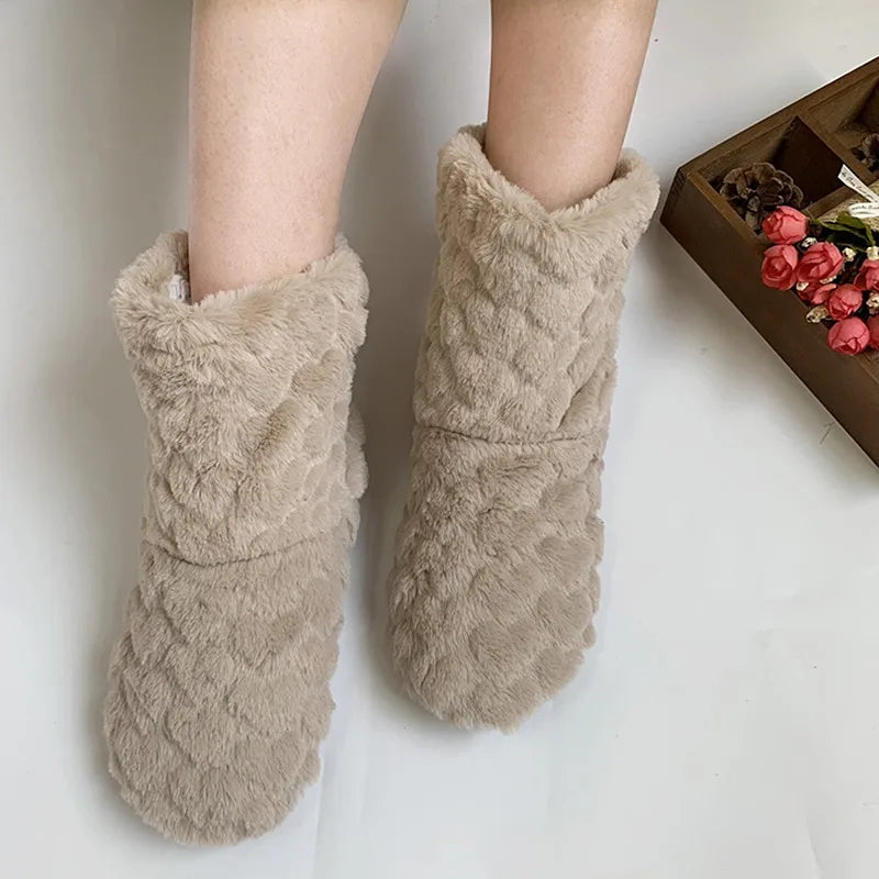 Thick Thermal Winter Socks — Plus Velvet Anti-Slip Home Slipper Socks for Men & Women, Warm Christmas Footwear