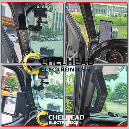 6-Gang Wireless Switch Panel - Grab Handle Control Panel for Jeep Wrangler JL 2018-2023 & Gladiator 2020-2023