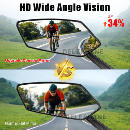 Adjustable Bike Rear View Mirror – Rotatable Handlebar Reflector for Clear Rearview, Electric Scooter and Bicycle Accessory