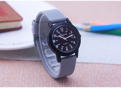 Children's 60-Minute Scale Quartz Wristwatch - Silicone Strap Watch for Boys & Girls, Junior High & Elementary School Exam Watch