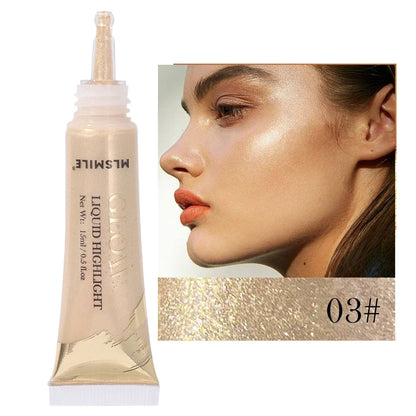 Liquid Highlighter Makeup – Pearlescent Face & Body Contour Glow, Brightening Bronzer Shimmer Illuminator Cosmetics