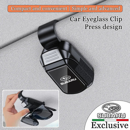 Universal Car Sunglasses Holder Clip – Auto Glasses Storage Organizer Accessory for Subaru XV Forester WRX BRZ & More Models