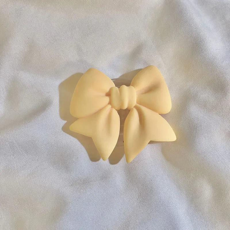 Cute Macaron Color Bow-Knot Smart Tok – Universal Phone Holder, Korean Style Grip Stand, Lazy Bracket for Smartphones