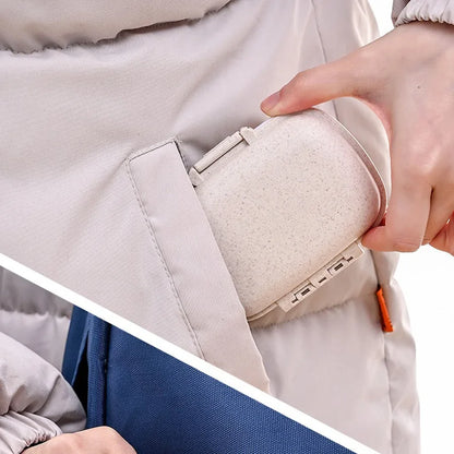 8-Grid Travel Pill Organizer – Small Wheat Straw Medicine Container with Seal Ring