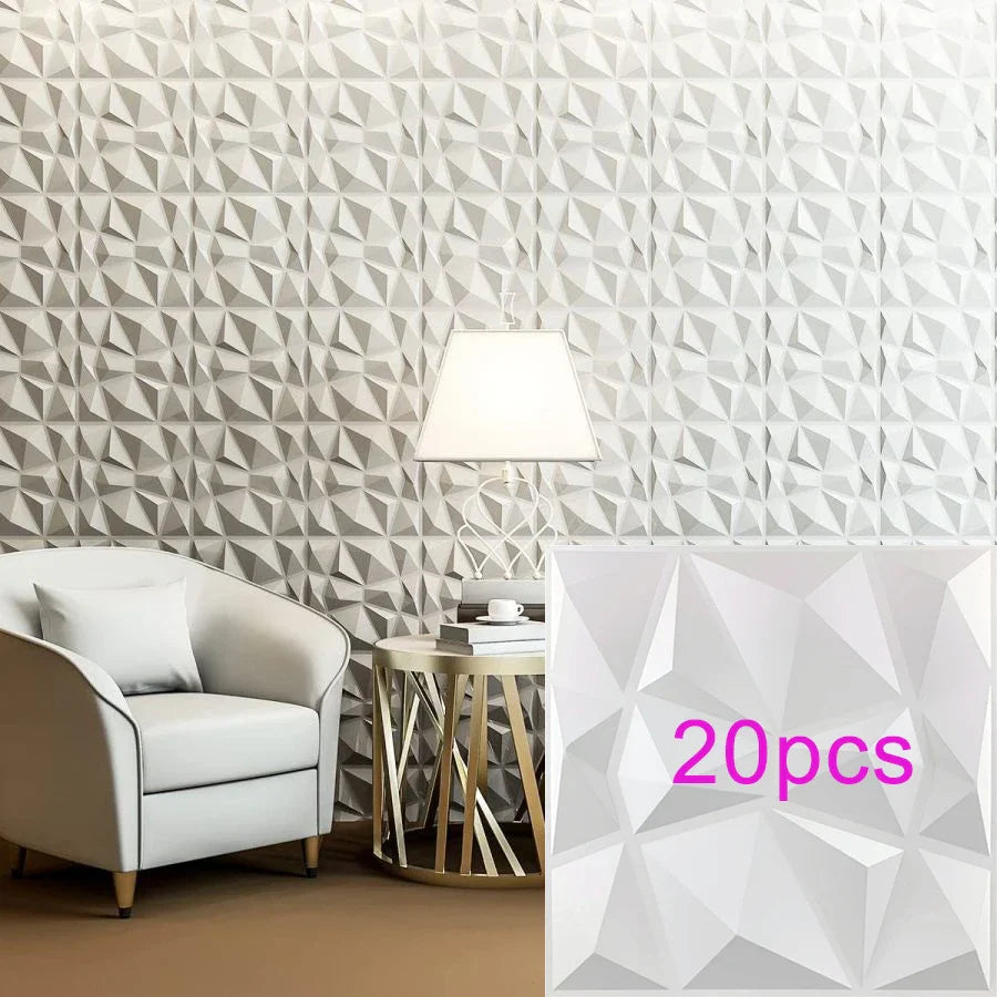 KUUJOJO 3D Textured Wall Panels – Indoor Wall Decoration for Living Room, Bedroom, Hotel, Office, Tape