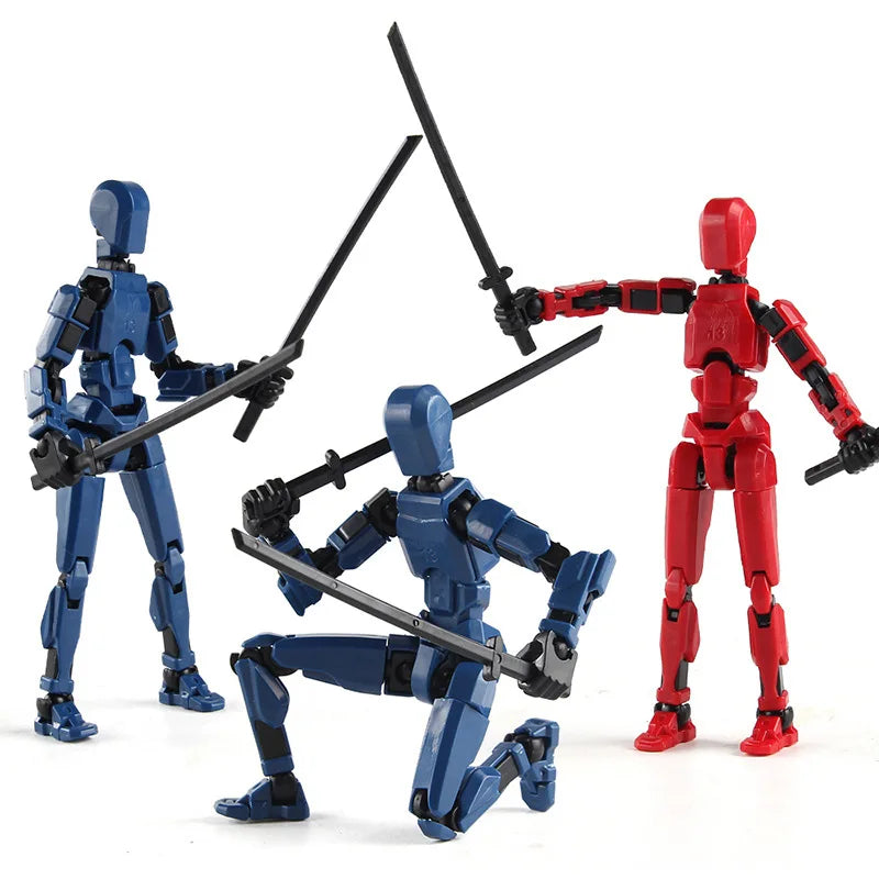 3D Movable Shapeshift Robot Action Model - Creative Printed Mannequin Doll Toy for Kids, Gifts for Boys and Girls