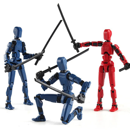 3D Movable Shapeshift Robot Action Model - Creative Printed Mannequin Doll Toy for Kids, Gifts for Boys and Girls
