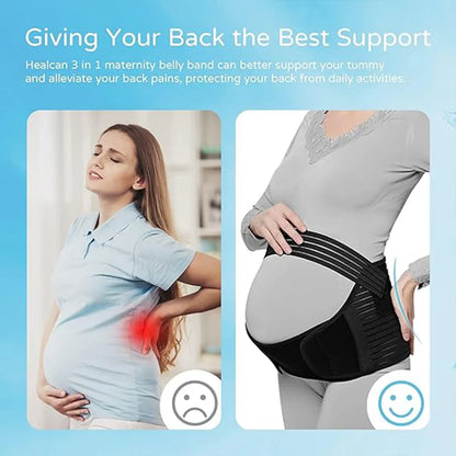 Pregnancy Support Belly Band — Adjustable Maternity Waist & Back Brace for Abdomen Care and Comfort