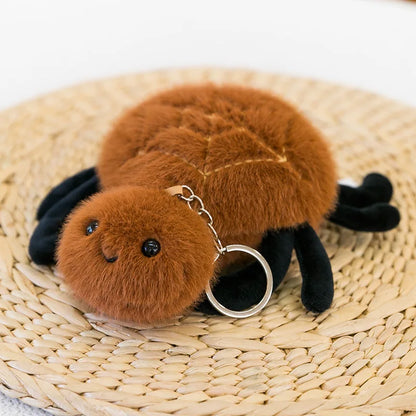 Small Insect Plush Keychain – Cute Snail & Bee Stuffed Doll Bag Pendant, Creative Toy Gift for Birthday