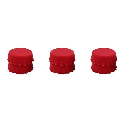 2/6/12pcs Silicone Beer Bottle Caps – Preservative Covers for Wine, Vinegar, Soy, and Cocktail Bottles