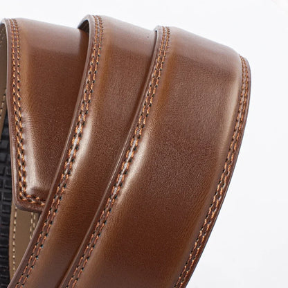 Men’s Luxury Genuine Leather Belt – High-Quality Cowhide with Metal Automatic Alloy Buckle