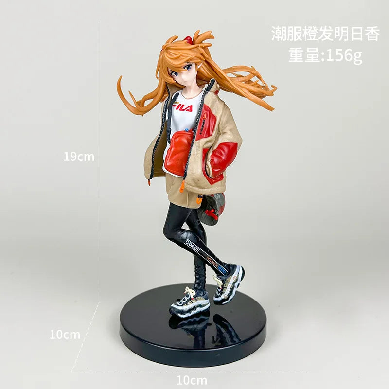 18cm NEON GENESIS EVANGELION Ayanami Rei & Asuka Action Figures – PVC Anime Model Figurines for Collection