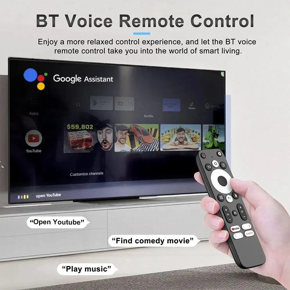 LEMFO DQ10 ATV Mini TV Stick – Android 13, 8K & 4K Support, WiFi 6, Allwinner H618 Quad-Core, Voice Remote Smart TV Box
