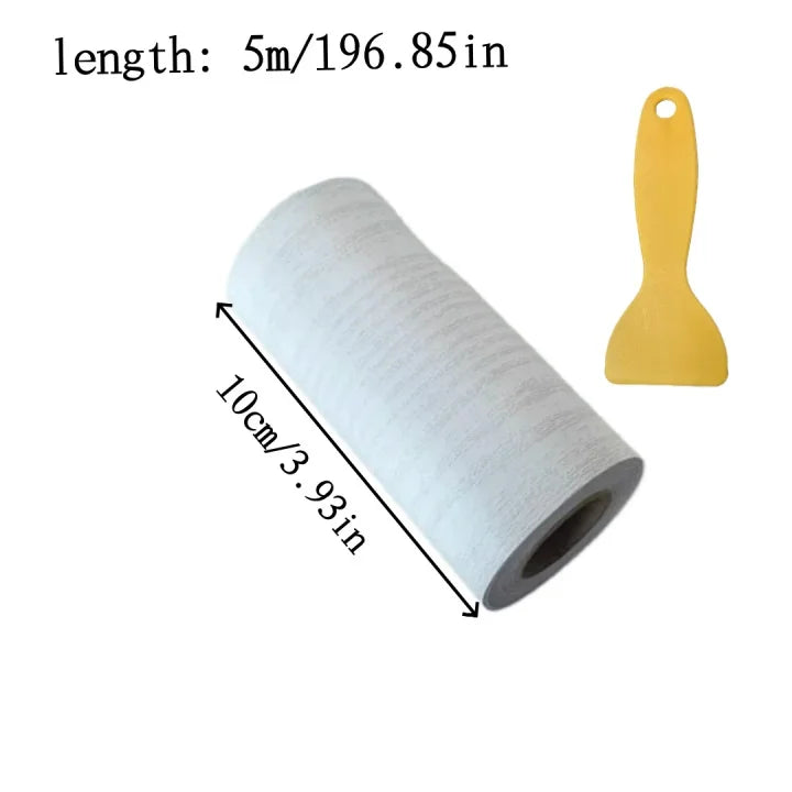 10cm x 5m Thickened Wood Grain Skirting Line – Self-Adhesive Wall Sticker for Living Room & Bedroom Corner Decoration
