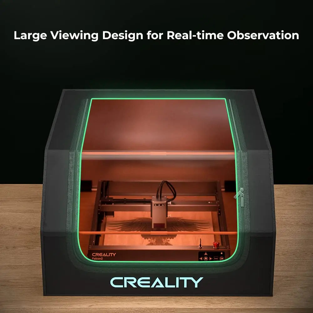 Creality Laser Engraver Enclosure – Fireproof & Dustproof Protective Cover with Exhaust Fan, 700x720x400mm