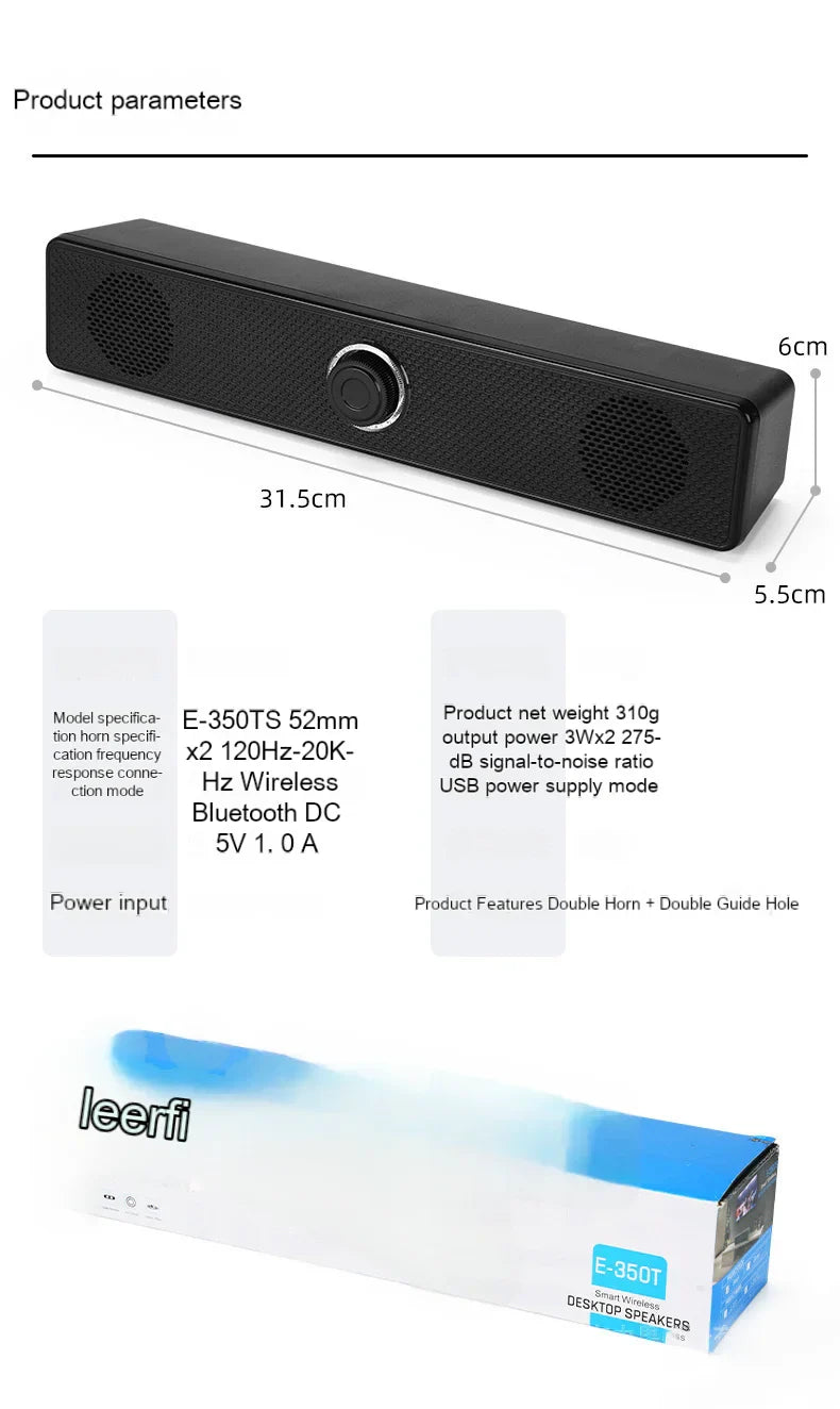 High-Quality Desktop Bluetooth & Wired Microphone - Dual-Purpose Speaker with High Volume