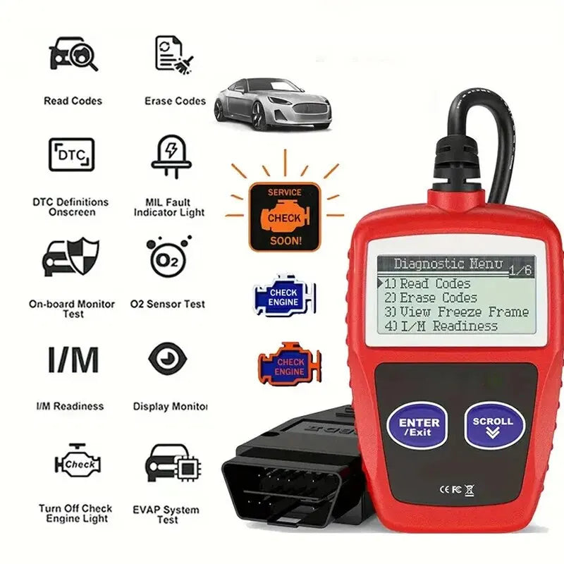 Car Fault Diagnosis Instrument OBD2 - Clear Fault Codes Diagnostic Scanning Tool (Universal Version)