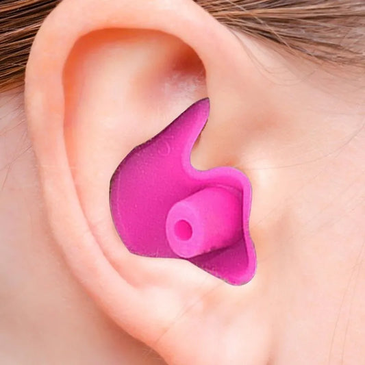 Durable Silicone Earplugs - Classic Texture, 1 Pair of Waterproof Soft Earplugs, Portable Ear Plugs for Swimming Accessories