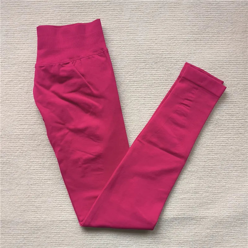 Seamless High Impact Yoga Leggings – Butt Lifting Tummy Control Squat-Proof Fitness Workout Tights