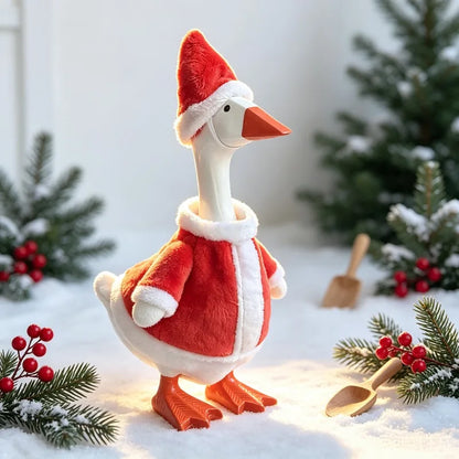 7-Inch Plush Goose Christmas Outfit Set - Soft Cotton Holiday Clothes for Desk Decor & Keychains (Goose Not Included)