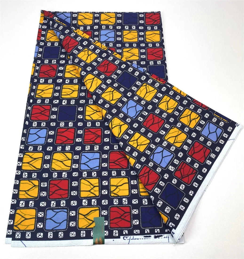 Latest Style Ankara Wax Print Fabric - 100% Cotton High Quality Soft African Real Wax Material
