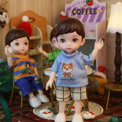 One Piece 6-Inch Baby Dolls – Boy Model with 13 Movable Joints & Painted Eyes, Birthday Gift Toy for Children Girls
