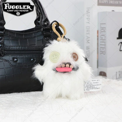 Original Fuggler Ugly Teeth Plush Keychain – Wide-Eyed Monster, Alien & Rabbit Peluche Pendant Toy