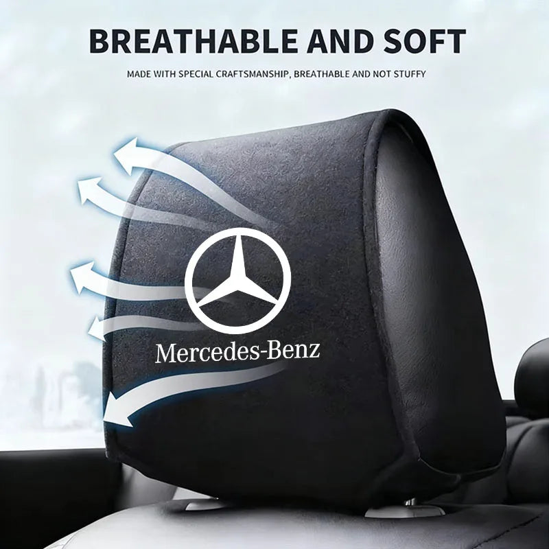 Mercedes-Benz Car Headrest Cover - Anti-Dirt Seat Pillow Protector for W203–W222 Models