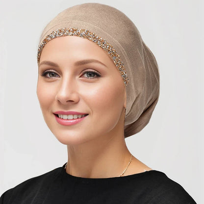 Women’s Modal Cotton Hijab Undercap - Soft Stretchy Diamond Bonnet for Muslim Headscarf & Turban Styling