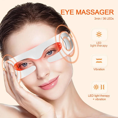 Eye Massager with Hot Compress – Vibration Therapy for Eye Fatigue Relief & Relaxation