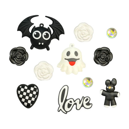 3D Shoe Charms Set – Cute Bear & Flower DIY Buckles for Slippers & Sandals, Girls’ Gift Accessories