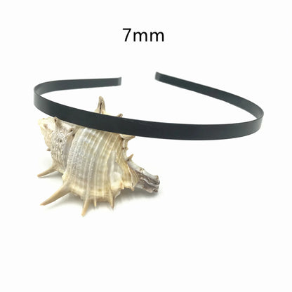 20Pcs Metal Hairbands for Girls – 1.2mm to 10mm Gold, Silver & Black Headbands for Hair Crafts & Hair Accessories