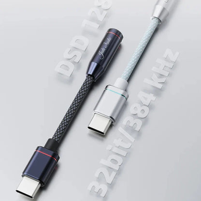 FIIO JadeAudio JA11 USB-C to 3.5mm Headphone Adapter — Hi-Res DAC Audio Cable for Phones