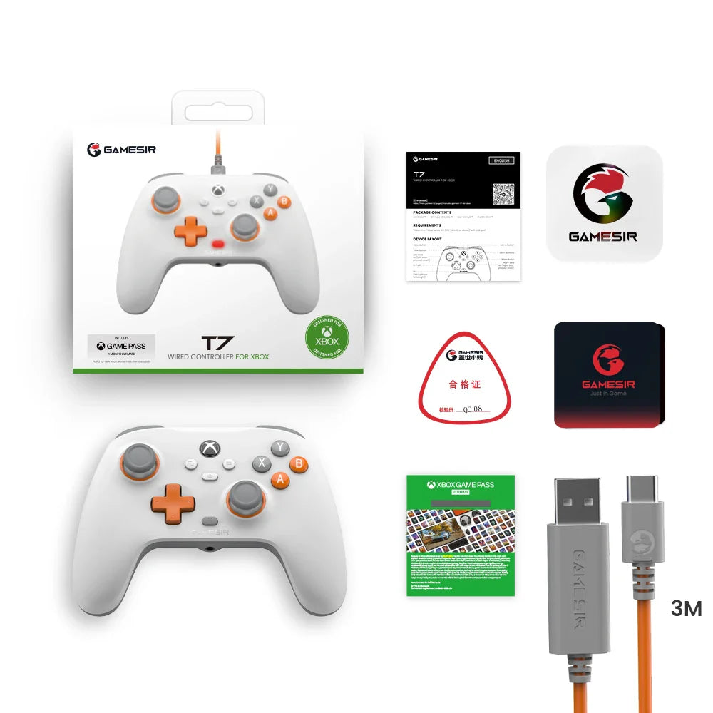 GameSir T7 Wired Xbox Controller – Gamepad for Xbox Series X/S & Xbox One with Hall Effect Joystick Trigger
