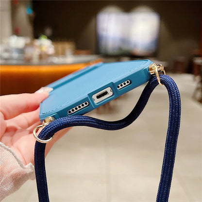 Slide Camera Protection Crossbody MagSafe iPhone Case with Lanyard – Magnetic Silicone Cover for iPhone 11–16 Pro/Pro Max