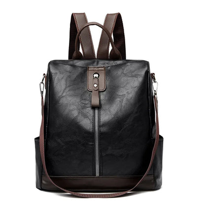 Fashion Anti-Theft Women's Backpack - High-Quality PU Leather, Large Capacity, Travel Shoulder Handbag