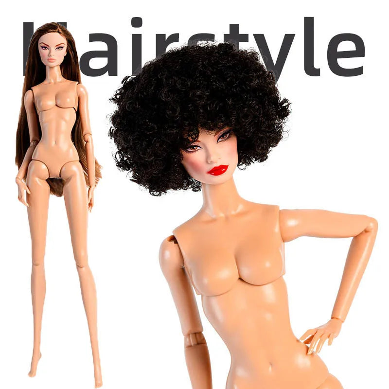 32cm Celebrity Makeup FR Supermodel Nude Doll – 1/6 BJD Movable Joints DIY Dress-Up Toy Gift