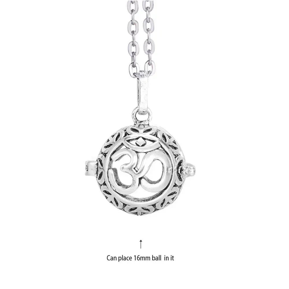 Vintage Mexico Angel Ball Chime Necklace – Antique Locket Aromatherapy Essential Oil Diffuser