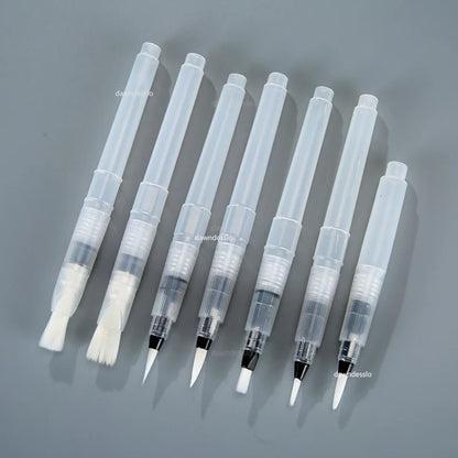 7pcs Refillable Watercolor Brush Pens: Water Brush Pens for Watercolor Painting - Convenient Water Paint Brushes