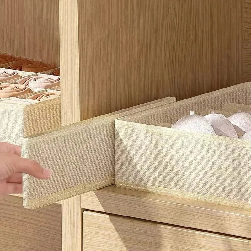 Underwear Organizer Storage Box – Bra, Panties & Socks Foldable Drawer Separator for Bedroom Wardrobe Clothes