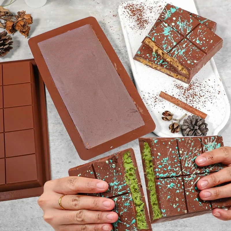 Silicone Chocolate Bar Mold - Break Apart Rectangle Mold for Chocolate, Wax Melts & Handmade Treats