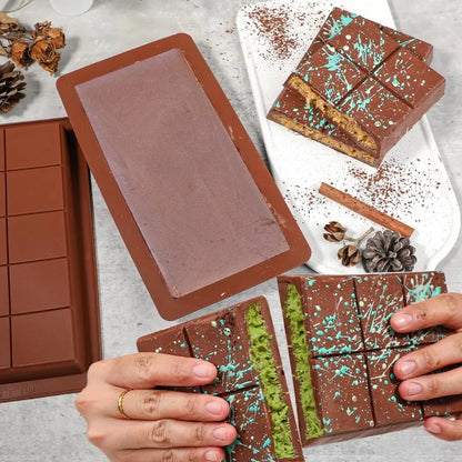 Silicone Chocolate Bar Mold - Break Apart Rectangle Mold for Chocolate, Wax Melts & Handmade Treats